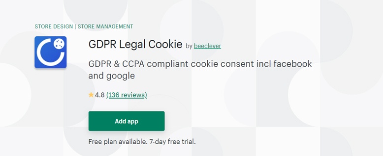 Abbildung gdpr legal cookie