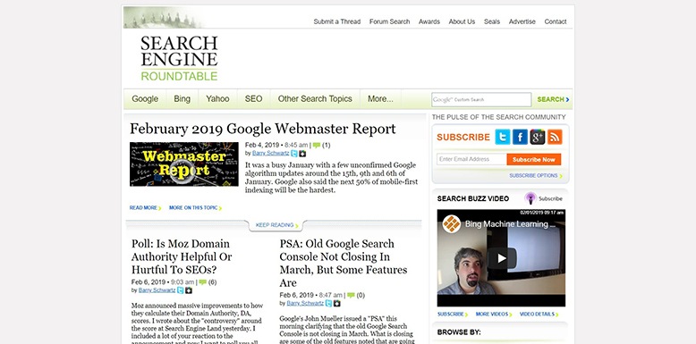 SEARCH ENGINE ROUNDTABLE