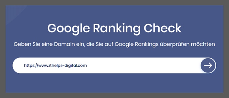Eingabefenster des Ranking-Checks von Sitechecker
