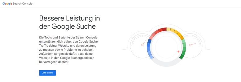 google search console mit anmelde-button
