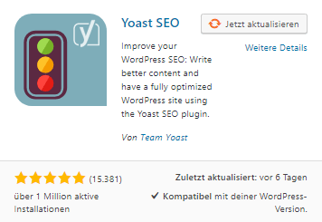 yoast seo aktualisierung