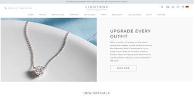 shopify shops accessoires: lightbox jewelry
