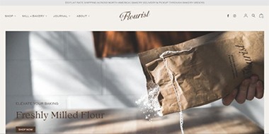 shopify stores food drinks: flourist