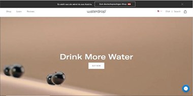 shopify stores food drinks: waterdrop