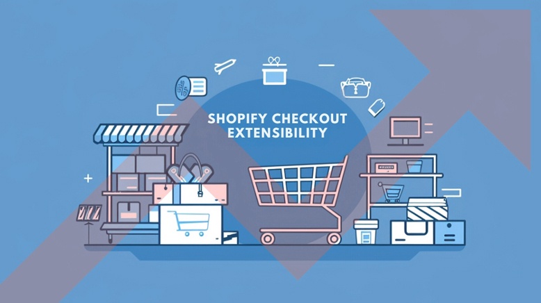 Grafische Darstellung der benefits von shopify checkout extensibility